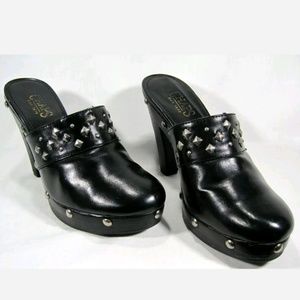 Chaps Women's Vintage Black Studded Clogs Size: 9B